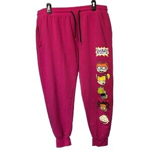 The Rugrats Show Women's Size XXXL Sweatpants Drawstring Hot Pink - Characters